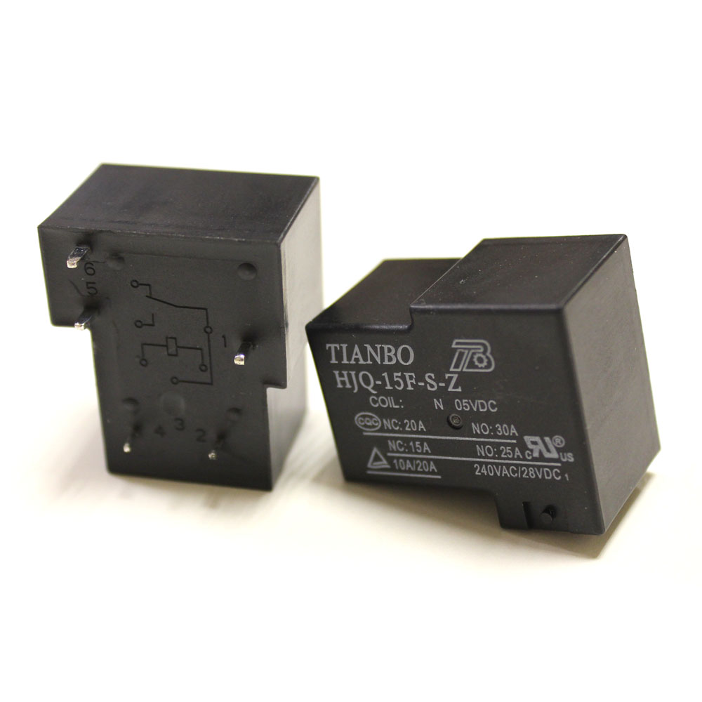Реле 5V 20A HJQ-15F-S-Z/HLS-T90 (15F) DC 5V-20A-1A 32*27*19,5мм 5pin под пайку