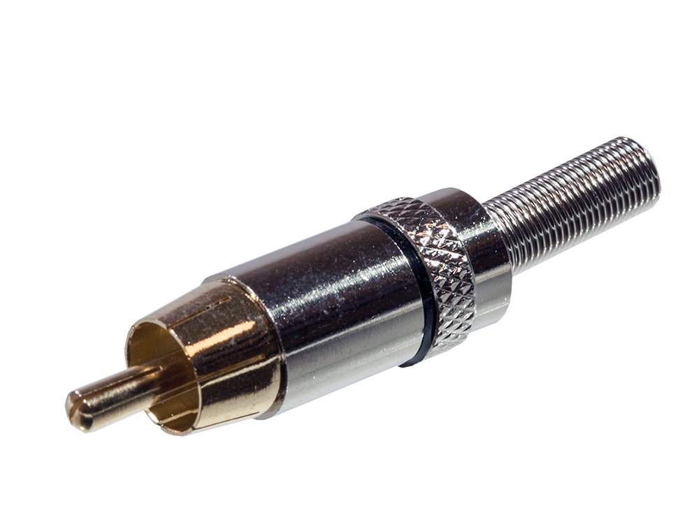 Штекер RCA металл Gold 1-278G 1шт