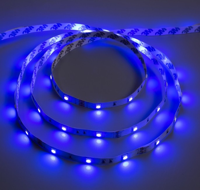 Лента светодиодная 10мм, 12В, RGB, 7,2 Вт, 30Led/m, IP20, 5м