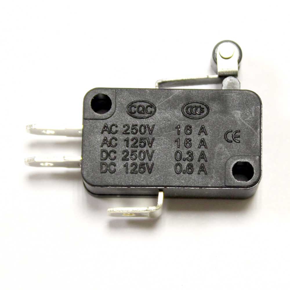 Переключатель концевой 28*15мм KW1-103-6/KW7-3 5A 250V 3-конт планка 14мм с роликом