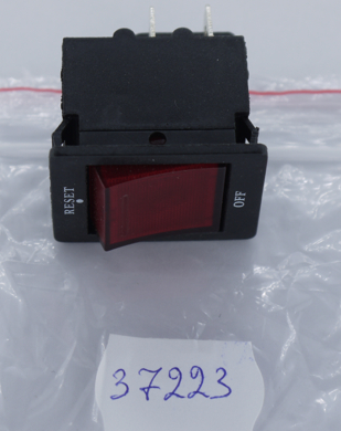 Выключатель - автомат клавишный (брейкер) 28мм 250V 15А 4pin RESET-OFF (IRS-2-R15) 36-2630