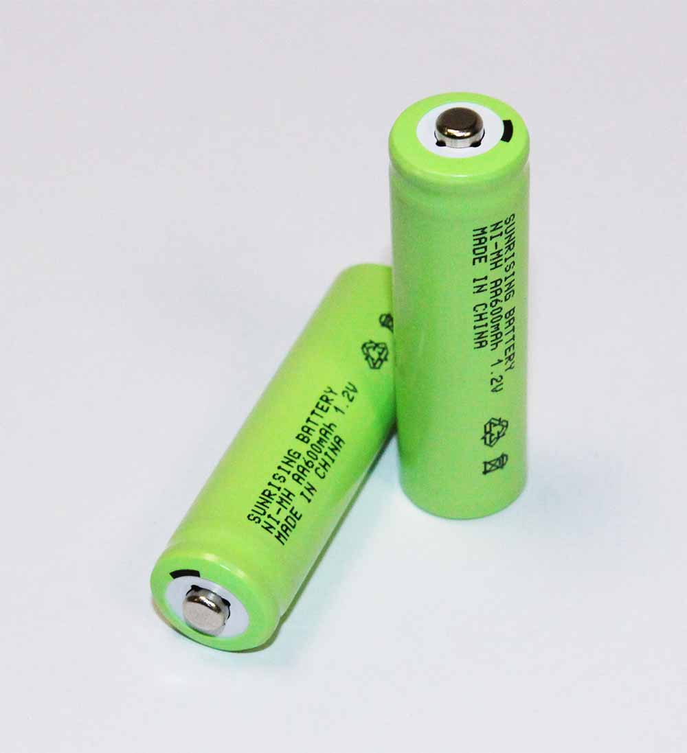 Аккумулятор Sunrising AA (R6) 600 mAh 1.2V Ni-Mh (<+> выпуклый), 1шт