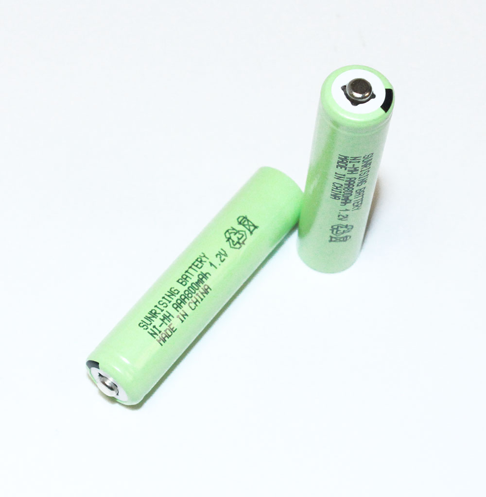 Аккумулятор Sunrising AAA (R03) 800 mAh 1.2V Ni-Mh (<+> выпуклый), 1шт