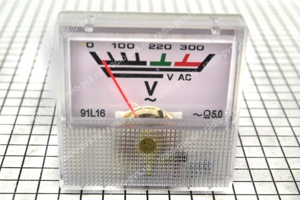 Вольтметр стрелочный 300V AC 40*40мм 91L16