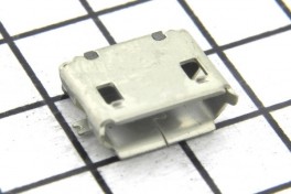 Гнездо micro USB B 5pin на плату 2 ноги тип 3 )(