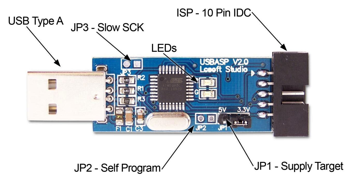 Программатор USB ISP микроконтроллеров AVR фирмы Atmel на м/с ATmega8'