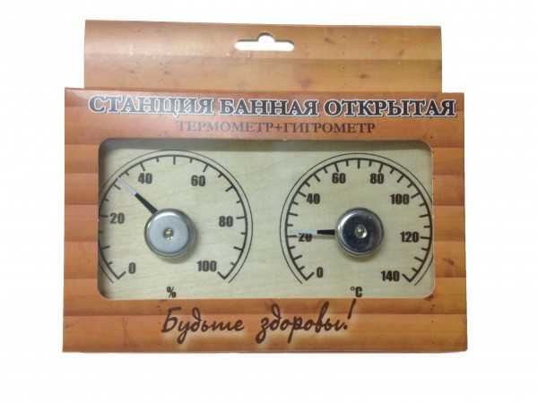 Термометр+гигрометр Банная станция открытая СБО-2тг
