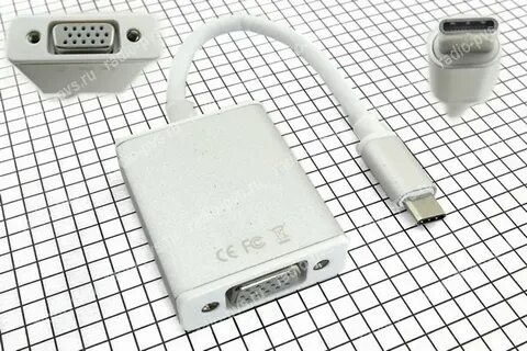 Переходник гн.VGA 15pin * шт.USB3.1-тип-C с кабелем 0,15м