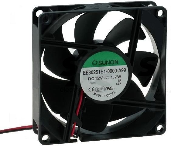 Вентилятор 12V 80*80*20мм 0,15А 'FD8020S12H' (втулка скольжения, 3000об/мин)