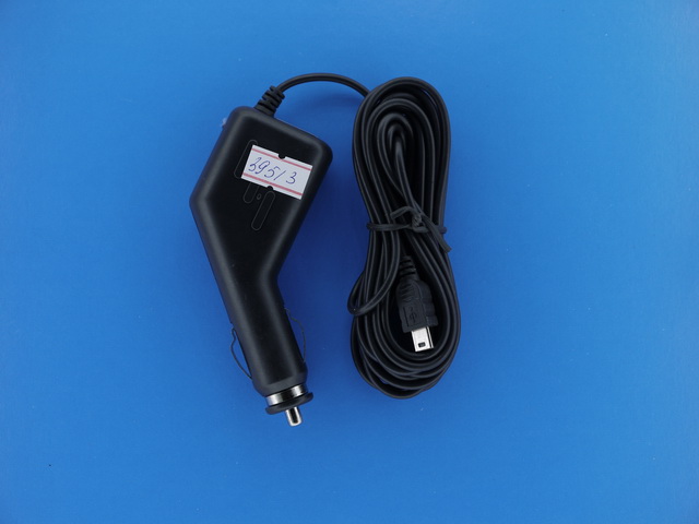 Шнур авто шт. прикуривателя - шт. mini USB (12-24B => 5B) 1500mAh 3м (для видеорегистр.)
