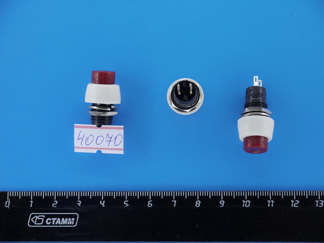 Кнопка с фикс PBS-11A RWD-208 круглая 1A 250V