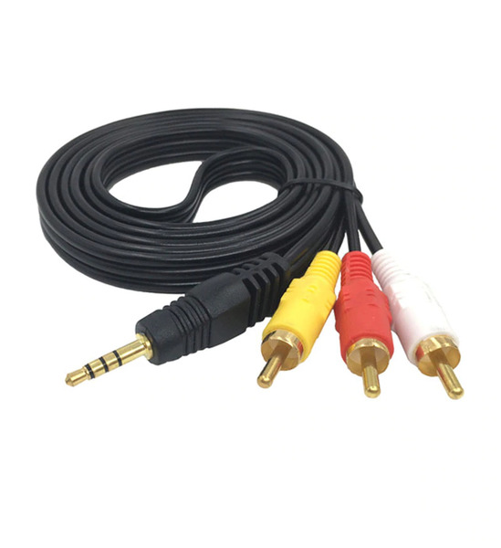 Шнур шт3,5 (4 конт.) - 3штRCA 1,5м gold plastic