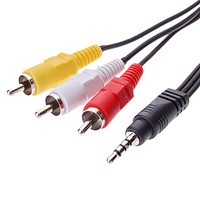 Шнур шт3,5 (4 конт.) - 3штRCA 3м nikel plastic