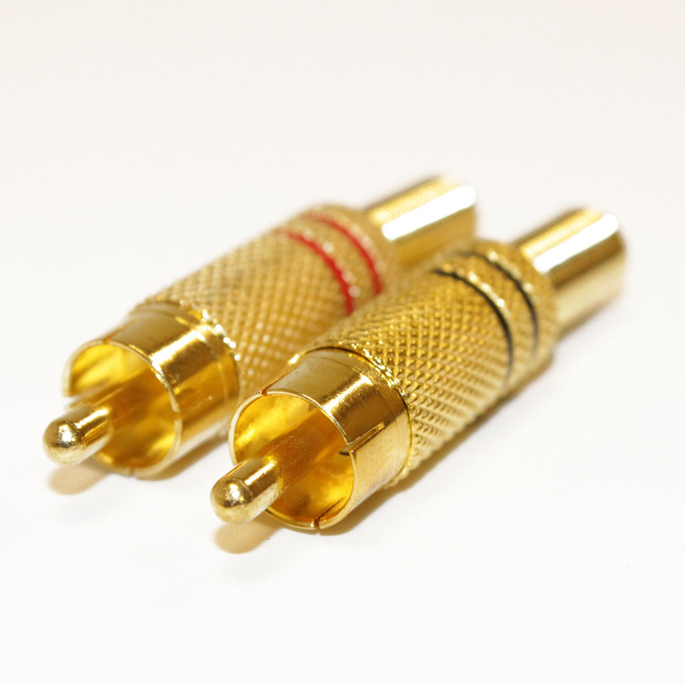 Штекер RCA металл Gold винт 1-210