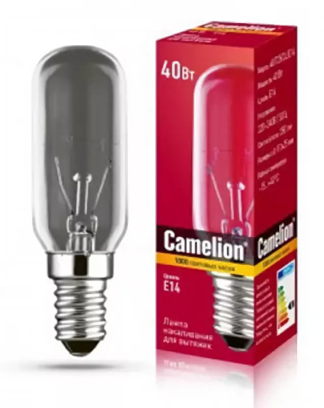 Лампа накаливания для вытяжки 40Вт Е14 220В Camelion