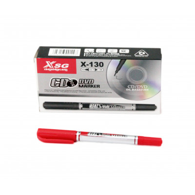 Маркер двухсторонний для CD/DVD дисков черный X-130