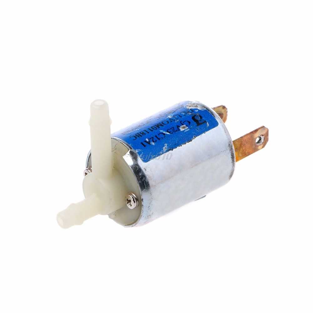 Электромагн. клапан (mini) для жидкости (норм. закрыт) Uупр =12VDC, Dтрубки=5,5мм 60*25мм