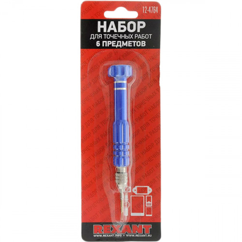 Набор отверток для точных работ 6 предметов 12-4764 T2, PH1.2, PH1.5mm, SL0.8. Y0.6