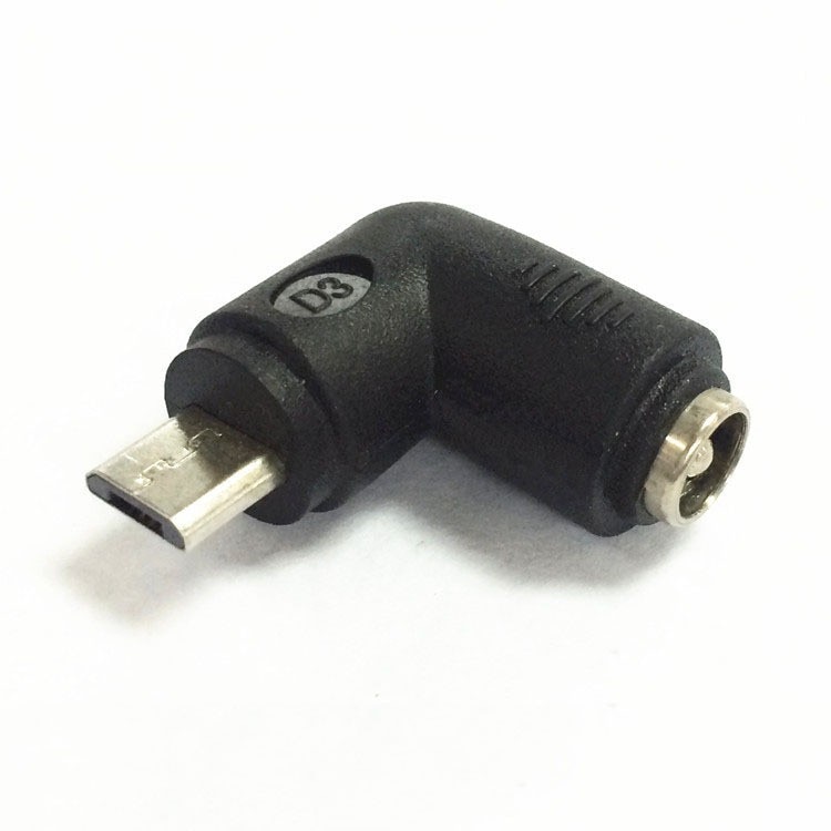 Переходник питания шт. microUSB - гн2,1*5,5мм прямой
