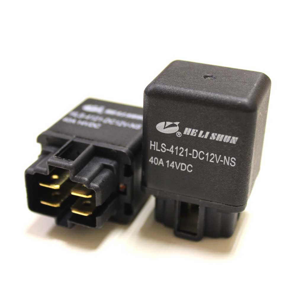 Реле 12V 40A HLS-4121 DC12V-40A-1A 27,7*23*27,3мм 4pin под клеммы 6,3мм авто