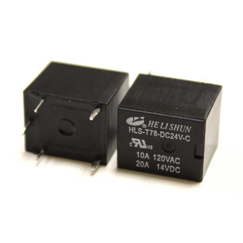 Реле 24V 10A HLS-T78 DC24V-10A-1C 16*12*14мм 5pin под пайку авто