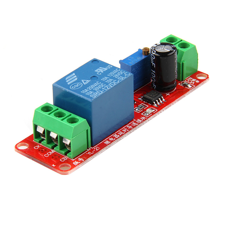 Модуль: Релейный таймер  (задержка вкл.) 0-10сек, DC 12V, P = 2200W NE555