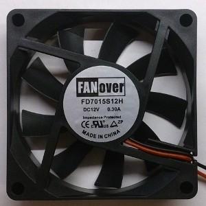 Вентилятор 12V 70*70*15мм 0,30А 'FD7015S12H' (втулка., 4000об/мин)