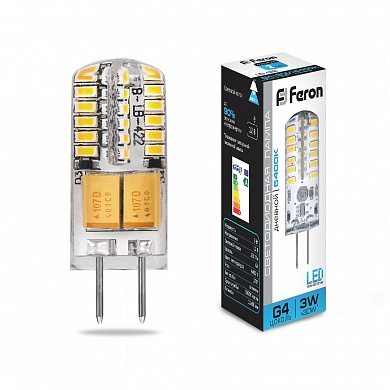 Лампа светодиодная FERON LB-422 3W G4 12V AC/DC 4000K