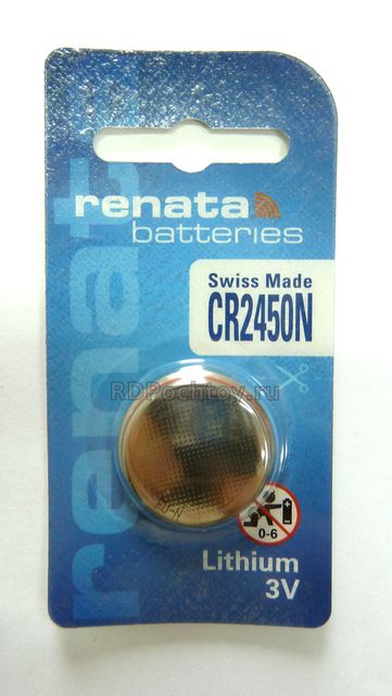Элемент питания 'Renata' CR2450 3V 1шт