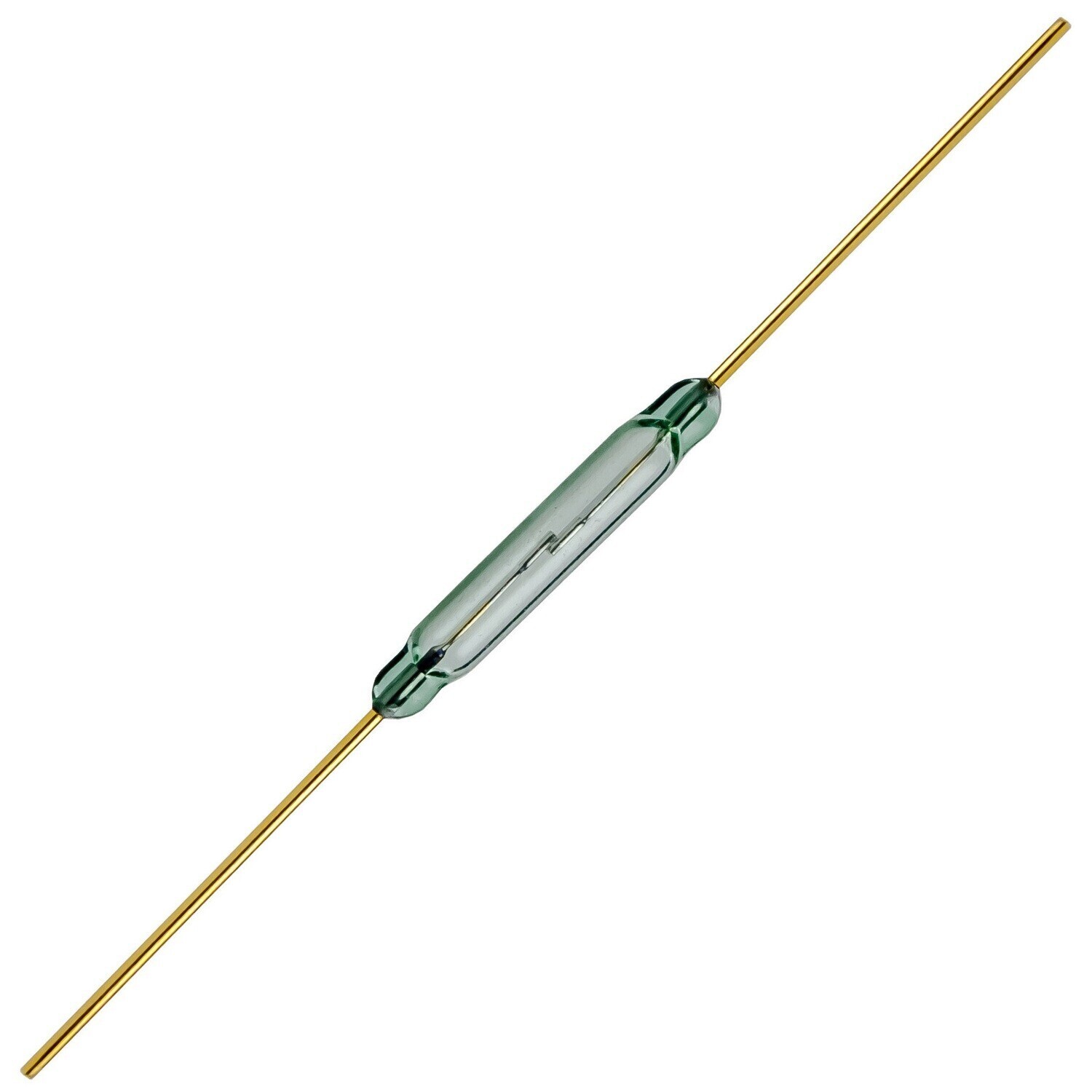 Геркон МКА-14103А нормально разомкнут, 2 вывода L=14mm, D=2,2mm, 200V, 1,0A