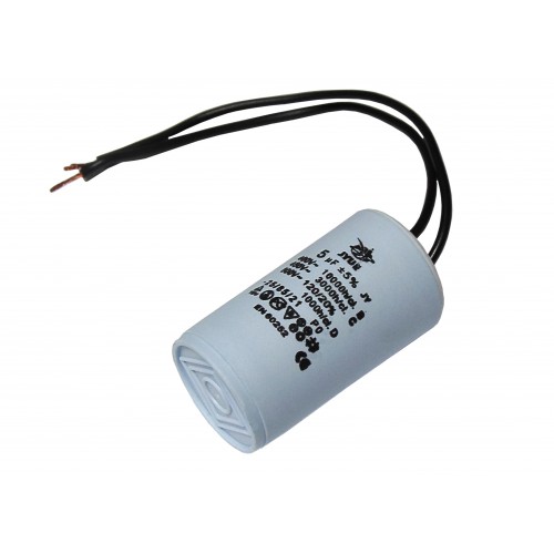 Конденсатор CBB-60 5*450 мкф/в AC 50Hz 30*60мм гибкие выводы