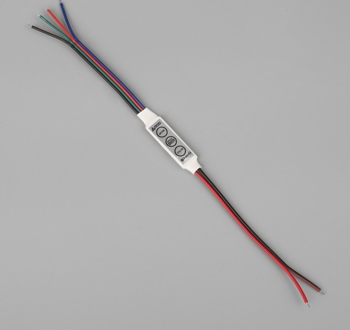 Контроллер RGB для модулей/лент, 12V, 72W, управление на корпусе