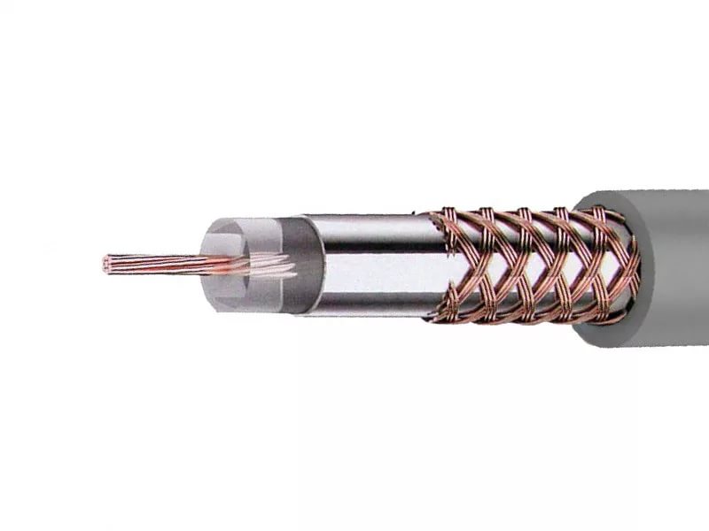 Кабель радиочаст. RG58 Cu/Cu 50 Ом 2 экрана, МЕДЬ, белый