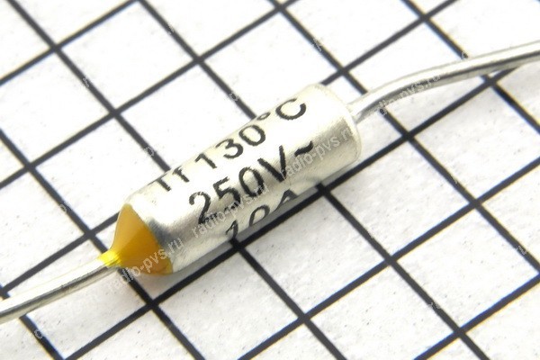 Термопредохранитель RY-01 10А 250v Т=130°С аксиал