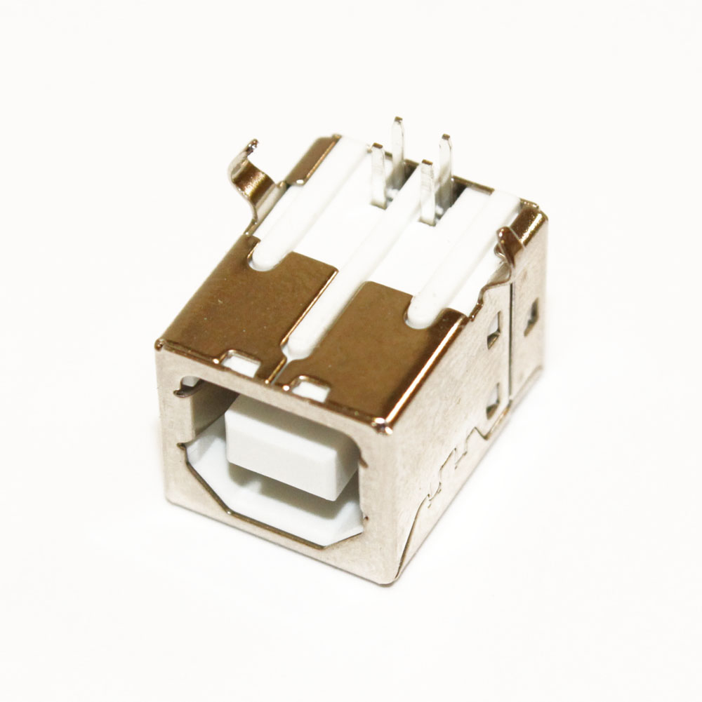 Гнездо USB B на плату (выводы перпендикулярно плоскости) USBB-1J 05-0002