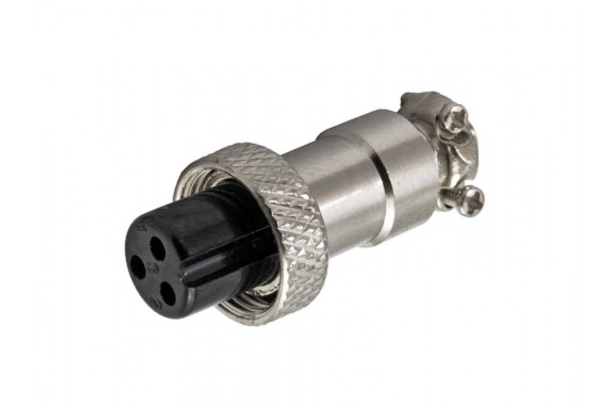 Гнездо MIC12 2pin 12мм 5А 125В кабель 1шт