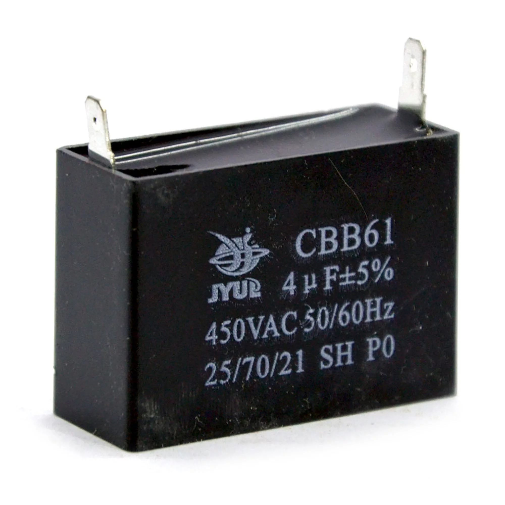 Конденсатор CBB-61 4,7*450 мкф/в  50Hz 34*17*28мм пусковой, клеммы