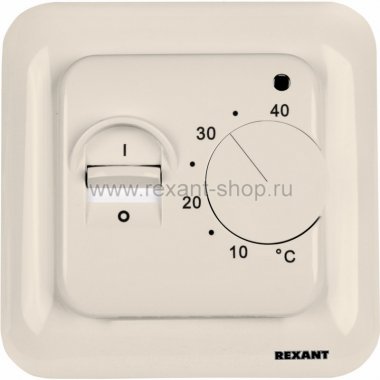 Терморегулятор механический R70XT с датчиком температуры пола и LED-индикатором 16А 3500Вт 51-0581 бежевый
