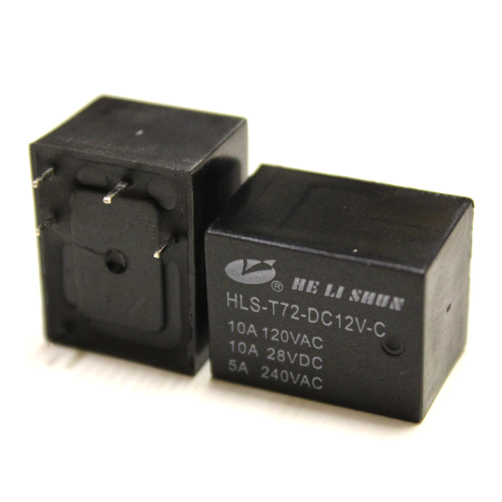 Реле 12V 10A HLS-T72(21F) DC12V-10A-1C 22*15,5*24мм 5pin под пайку