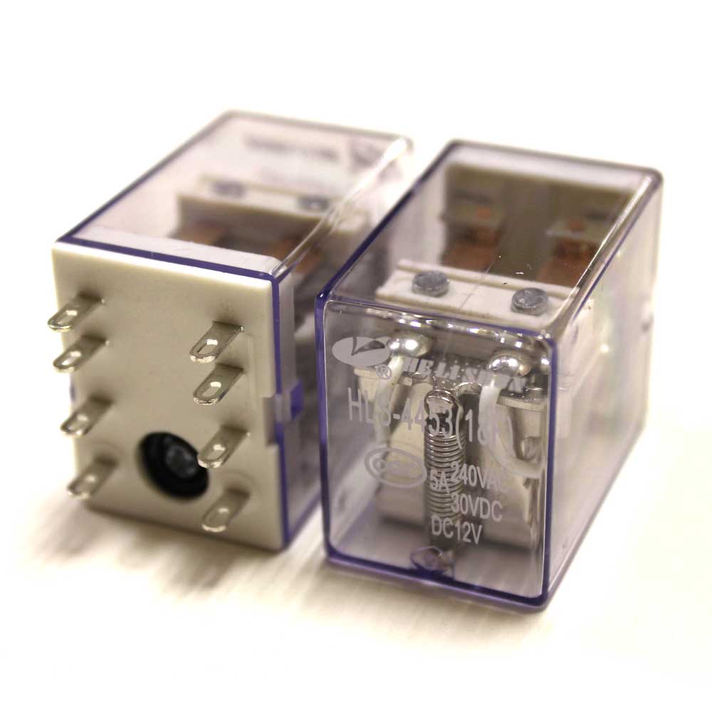Реле 12V 7A HLS-4453(18F)-2 DC12V-7A-4C 27,7*21,5*35мм 8pin под колодку