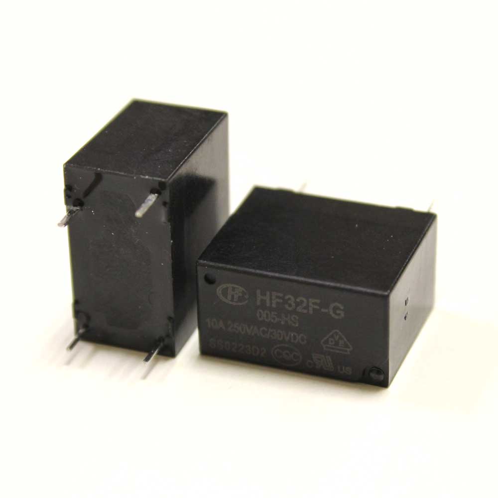Реле 12V 10A HF32F-G/005-HS (DC12V-10A) 18*10*15мм 4pin под пайку