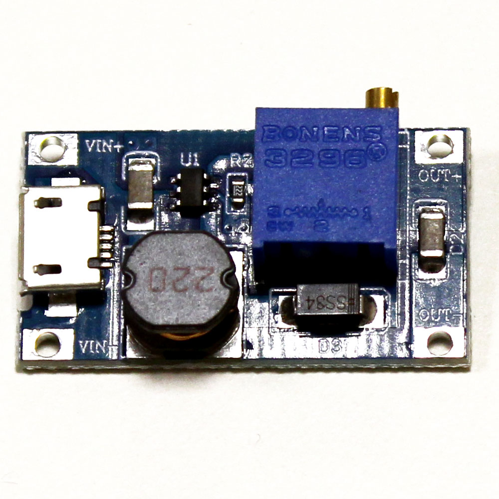 Преобразователь повышающий Модуль: DC-DC вх. 2,0-24V (microUSB) - вых. 5,0-28V до 2А