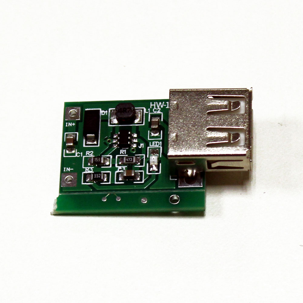 Преобразователь повышающий Модуль: DC-DC вх. 0,9-5V - вых. 5V USB гнездо до 0,5А