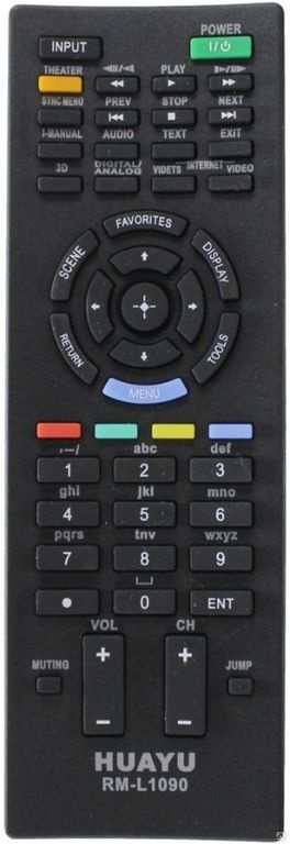 Пульт универсальный Sony RM-L1090, +3D smart (для всех Sony)