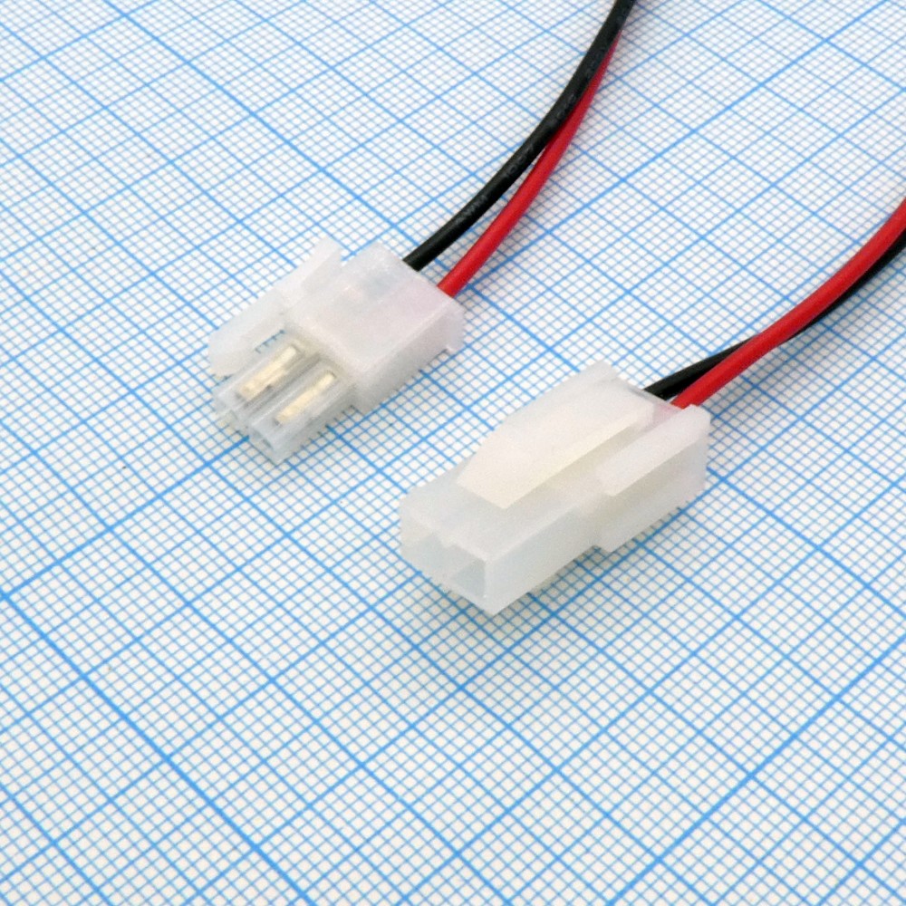 Коннектор 2pin с проводами 300мм (шт+гн) MF-2x1F+M AWG20 (2x1.50mm2)