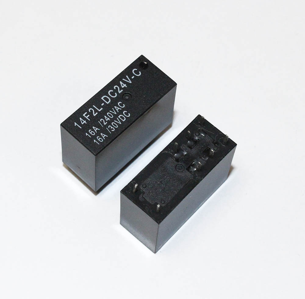 Реле 24V 16A HLS-14F2L DC24V-16A-1C 29*12,6*20,6мм 8pin под пайку