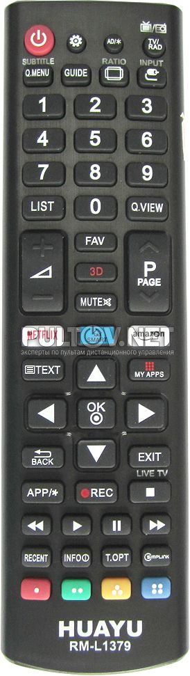 Пульт универсальный LG RM-L1379, NETFLIX, AMAZON для всех LG