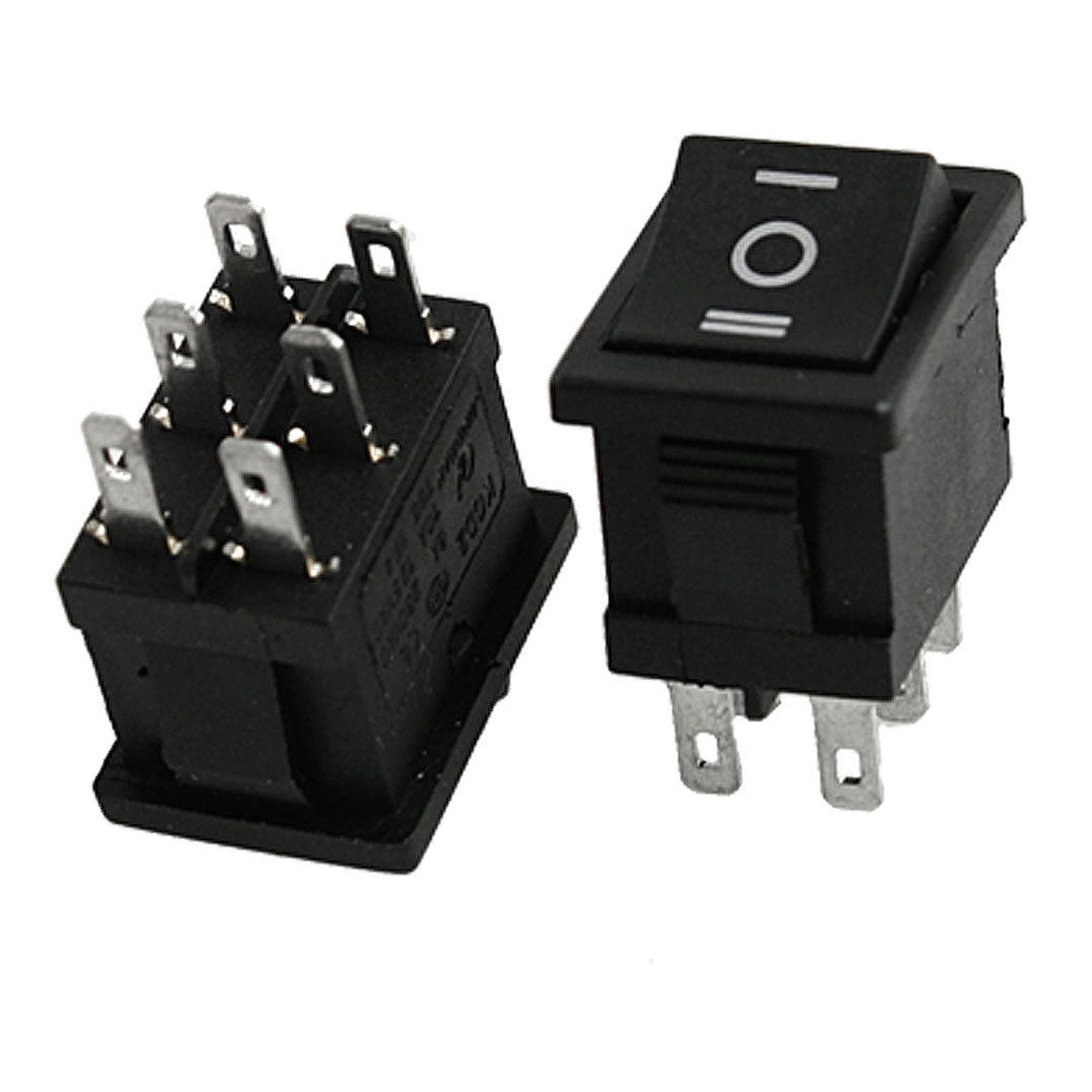 Переключатель с фиксацией KCD2-202/6P D2.8 on-of-on 6pin 6A 250V