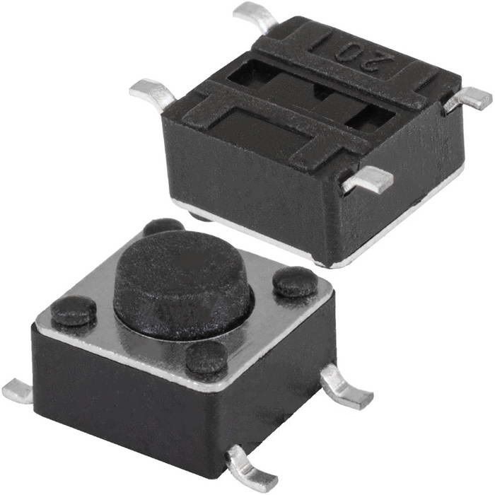 Микрокнопка 4pin 6*6*3мм h4,3мм, ручка-1,5мм, SMD гориз. IT-1102WA