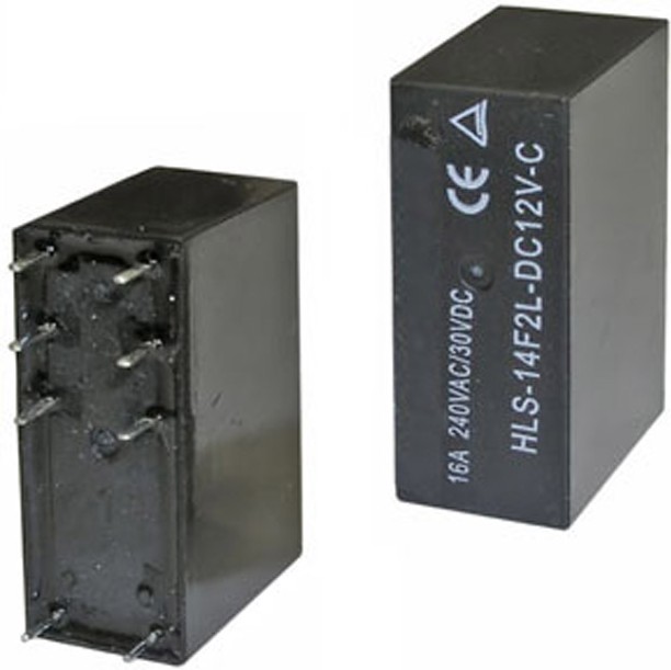Реле 12V 16A HLS-14F2L (845) (DC12V-16A-1C) 29*12,6*20.6мм  8pin под пайку
